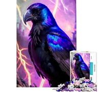 Jigsaw 1000 Pieces for Adults Pitch Black Raven Difficult And Challenge For Family Fun Fun Games for And 14 Years And over (38X52CM)