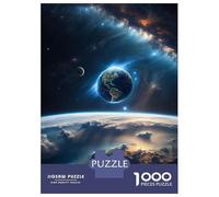 Jigsaw 1000 Pieces for Adults Planet Earth from Space Adult Jigsaw Brain Teaser Game Staycation Kill Time Help The Brain Exercise 52x38cm/1000pcs