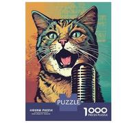Jigsaw 1000 Pieces for Adults Pop Singer Cat Adult Jigsaw Brain Teaser Game Staycation Kill Time Help The Brain Exercise 52x38cm/1000pcs