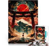 jigsaw 1000 pieces for adults Power of Torii Gate Challenging Game Toys 26x38cm with Matching Poster and Trivia Sheet for Age 14 Years Up