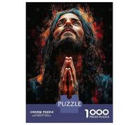 Jigsaw 1000 Pieces for Adults Praying Man in Abstract Art Jigsaw for Adults Relax Games Difficult Hard Deal As Gifts for The Whole Family 70x50cm/1000pcs