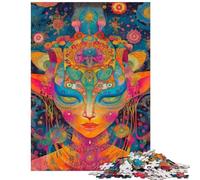 Jigsaw 1000 Pieces for Adults Psychedelic Cosmic Being Jigsaw Puzzles for Teenagers Staycation Kill Time Wishlist with Santa Claus Unique Birthday And Gifts (75x50cm/1000pcs)
