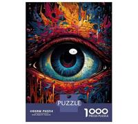 Jigsaw 1000 Pieces for Adults Psychedelic Eye Art Print-1 Jigsaw for Adults Relaxing Games Analysis And Logic Deal As Gifts for The Whole Family 70x50cm/1000pcs