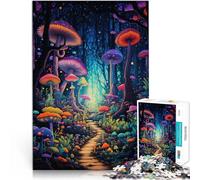 jigsaw 1000 pieces for adults Psychedelic forest Anspruchsvoll, aber lustig und humorvoll Wohnkunstdekor52x38cm