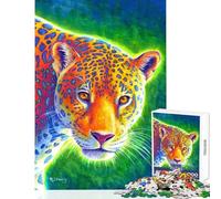 Jigsaw 1000 Pieces for Adults Psychedelic Jaguar Hands-on Game Analysis And Logic Anti-Stress Toys Enhance Love between Couples (50x75cm)