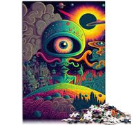 jigsaw 1000 pieces for adults Psychedelic Nature Brain Teaser Game 26x38cm is ideal as gifts for the whole family for ages 14+
