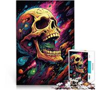 jigsaw 1000 pieces for adults psychedelic skull Interesting Stress Reduction Jigsaw Puzzles 26x38cm deal as gifts for the whole family
