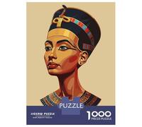 Jigsaw 1000 Pieces for Adults Queen Nefertiti Bust Adult Jigsaw Brain Teaser Game Staycation Kill Time Help The Brain Exercise 38x26cm/1000pcs