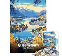 Jigsaw 1000 Pieces for Adults Queenstown, New Zealand Landscape Educational Games Learning Educational Toys Great Gifts And Toys Difficult Hard (size 50x75cm)