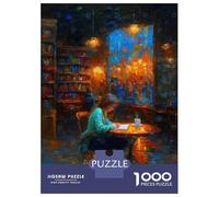 Jigsaw 1000 Pieces for Adults Quiet Words - Writing Moments in Expressive Impressionism Jigsaw for Adults Relax Games Difficult Hard Deal As Gifts for The Whole Family 38x26cm/1000pcs