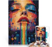 jigsaw 1000 pieces for adults Rainbow Woman Made of cardboard for age 14+ Antistress Difficult challenge Christmas Birthday Gift。size：26x38cm/10.24x14.96inch