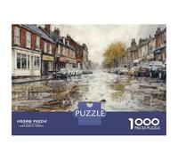 Jigsaw 1000 Pieces for Adults Rainy Day in Town Jigsaw for Adults Relax Games Difficult Hard Deal As Gifts for The Whole Family 70x50cm/1000pcs