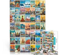jigsaw 1000 pieces for adults Retro famous city Geschenke zum Suchbegriff: "Herausfordernde Spiele" Geburtstagsgeschenk75x50cm