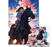 Jigsaw 1000 Pieces for Adults Rider of The Twilight Sky Educational Challenge Pattern Assembly Toy Wall Decor Suitable for People Aged 14 And Above (50x75cm)