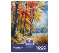 Jigsaw 1000 Pieces for Adults Riverside Blaze Jigsaw for Adults Relaxing Games Analysis And Logic Deal As Gifts for The Whole Family 70x50cm/1000pcs