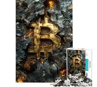 Jigsaw 1000 Pieces for Adults Rock Mining Bitcoin Puzzles for Adults Toy Wall Decor Difficult Challenge Deal As Gifts for The Whole Family (Size 38x26cm)