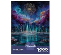 Jigsaw 1000 Pieces for Adults Romantic Walk Through Lavender Purple Fields in Charcoal Style Adult Jigsaw Puzzle Family Games Analysis And Logic Deal As Gifts for The Whole Family 52x38cm/1000pcs