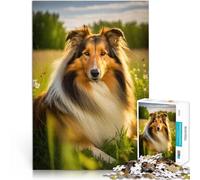 jigsaw 1000 pieces for adults Rough Collie Style 6 Spielspielzeug als Familiengeschenk Eltern-Kind-Interaktion38x26cm