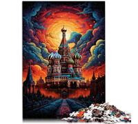 jigsaw 1000 pieces for adults russia red square Brain Teaser Game 26x38cm Unique Birthday and Gifts for for teenager Age 14 and Up