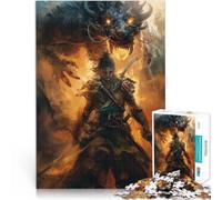jigsaw 1000 pieces for adults Samurai Dragon Fire Battle Herausforderndes Spiel Verbessern Sie das Gedächtnis52x38cm