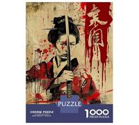 Jigsaw 1000 Pieces for Adults Samurai Woman Art Print Jigsaw for Adults Relaxing Games Analysis And Logic Deal As Gifts for The Whole Family 52x38cm/1000pcs