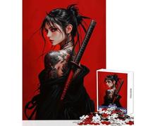 Jigsaw 1000 Pieces for Adults Samurai Woman with Tattoo Puzzle For Teenagers Staycation Kill Time Help The Brain Exercise for Is Ideal As A Gifts (50x75cm)