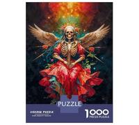 Jigsaw 1000 Pieces for Adults Santisima Muerte in Red Dress Jigsaw for Adults Relax Games Difficult Hard Deal As Gifts for The Whole Family 70x50cm/1000pcs