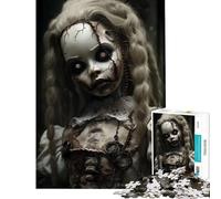 Jigsaw 1000 Pieces for Adults Scary Porcelain Doll for Educational Game Challenge Toy Brain Teaser Game Birthday Present Birthday Gifts (Size 50x75cm)