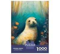 Jigsaw 1000 Pieces for Adults Seal Endearing Jigsaw for Adults Relax Games Difficult Hard Deal As Gifts for The Whole Family 52x38cm/1000pcs