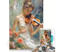 Jigsaw 1000 Pieces for Adults Serenade of Strings Hands-on Game Hand Speed Race with Fully Interlocking Randomly Shaped Pieces 38x26cm