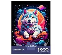 Jigsaw 1000 Pieces for Adults Siberian Husky Puppies Jigsaw for Adults Relax Games Difficult Hard Deal As Gifts for The Whole Family 52x38cm/1000pcs