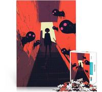 jigsaw 1000 pieces for adults Silhouette in Red Alley Spiele Spielzeug Geschenk Tolle Geschenke und Spielzeuge52x38cm