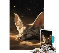 Jigsaw 1000 Pieces for Adults Sleeping Fennec Fox in The Desert Impossible Game Addictive Toys to Cultivate Patience Birthday Gifts For Family Fun (Size 38x52cm)
