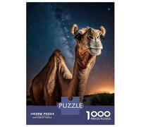 Jigsaw 1000 Pieces for Adults Spirit Animal Camel Jigsaw for Adults Relaxing Games Analysis And Logic Deal As Gifts for The Whole Family 52x38cm/1000pcs