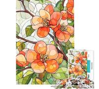 Jigsaw 1000 Pieces for Adults Stained Glass Flowers Educational Games Learning Educational Toys Great Gifts And Toys Difficult Hard (size 50x75cm)