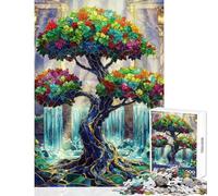 Jigsaw 1000 Pieces for Adults Stained Glass Palace Tree Educational Game Precision Cutting Anti-Stress Toys Birthday Present, Gifts, (38x52cm)