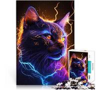 jigsaw 1000 pieces for adults Star Cat Made of wood，for age 14+ Educational game for families Gifts Ideas。size：50x75cm/14.96x20.47inch