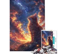 Jigsaw 1000 Pieces for Adults Stargazer Whiskers Toy Intellectual Game Family Game Suitable for Couples Great Gifts for Games (Size 50x75cm)