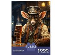 Jigsaw 1000 Pieces for Adults Steampunk Craft Beer Faun Jigsaw for Adults Relax Games Difficult Hard Deal As Gifts for The Whole Family 38x26cm/1000pcs
