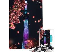Jigsaw 1000 Pieces for Adults Sumida Tokyo Metropolis for Educational Game Challenge Toy Brain Teaser Game Birthday Present Birthday Gifts (Size 38x52cm)