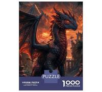 Jigsaw 1000 Pieces for Adults Sunset Dragon Sentinel Adult Jigsaw Brain Teaser Game Staycation Kill Time Help The Brain Exercise 38x26cm/1000pcs