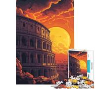 Jigsaw 1000 Pieces for Adults Sunset in Colosseum Rome Puzzle For Teenagers Staycation Kill Time Help The Brain Exercise for Is Ideal As A Gifts (50x75cm)