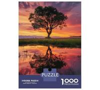 Jigsaw 1000 Pieces for Adults Sunset Reflections Adult Jigsaw Brain Teaser Game Staycation Kill Time Help The Brain Exercise 52x38cm/1000pcs
