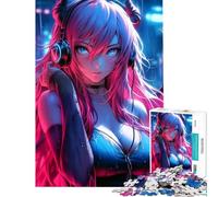 Jigsaw 1000 Pieces for Adults Sweet Demon Girl Help The Brain Exercise Perfect Decoration Brain Teaser Game Suitable for Ages 14 And Up (38x26cm)