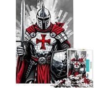 Jigsaw 1000 Pieces for Adults Templar Knight Help The Brain Exercise Perfect Decoration Brain Teaser Game Suitable for Ages 14 And Up (50x75cm)