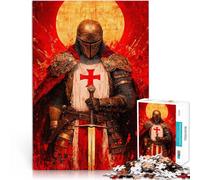 jigsaw 1000 pieces for adults Templar Knight Painting Denksportaufgabe für Jedes Stück ist einzigartig Anspruchsvolles Familienspiel38x26cm