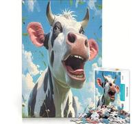 Jigsaw 1000 Pieces for Adults The Animated Laughing Cow Brain Teaser Game Interesting Stress Reduction Improving Love between Couples 38x52cm