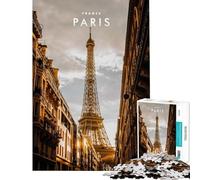 Jigsaw 1000 Pieces for Adults The Eiffel Tower Brain Intelligence Challenge Addictive Toys Hands-on Game Wall Art Gifts Ideas (size 38x52cm)