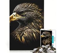 Jigsaw 1000 Pieces for Adults The Gold Black Eagle Toy Wall Decor Parent-child Interaction for Is Ideal As A Gift 50x75cm