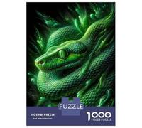 Jigsaw 1000 Pieces for Adults The Green Snake Jigsaw for Adults Anti-Stress Toys Precision Cutting Unique Birthday And Gifts 38x26cm/1000pcs